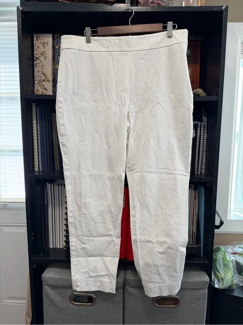 Talbot White Ankle Pant with Tan Lining